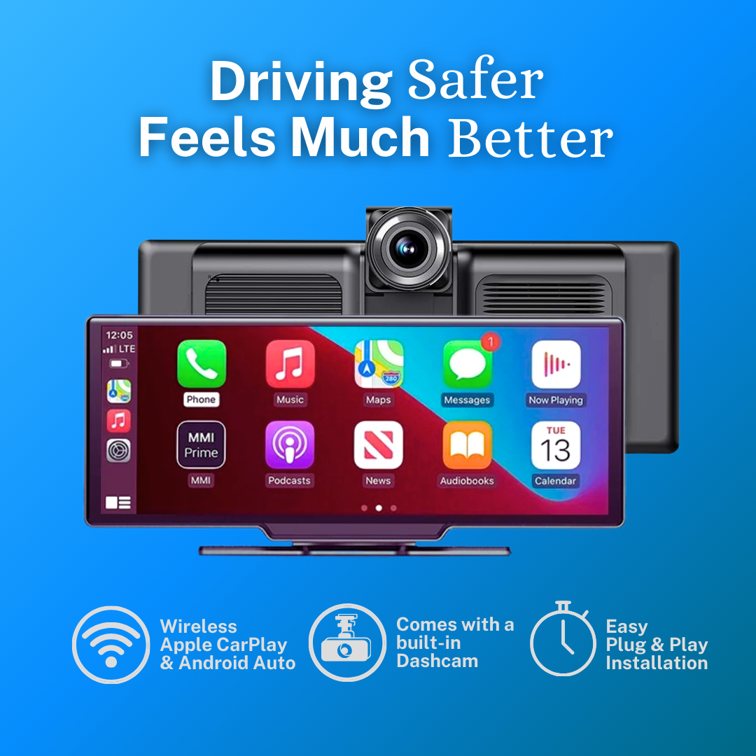 CarSync Premium™ 10.26-Inch Wireless CarPlay System